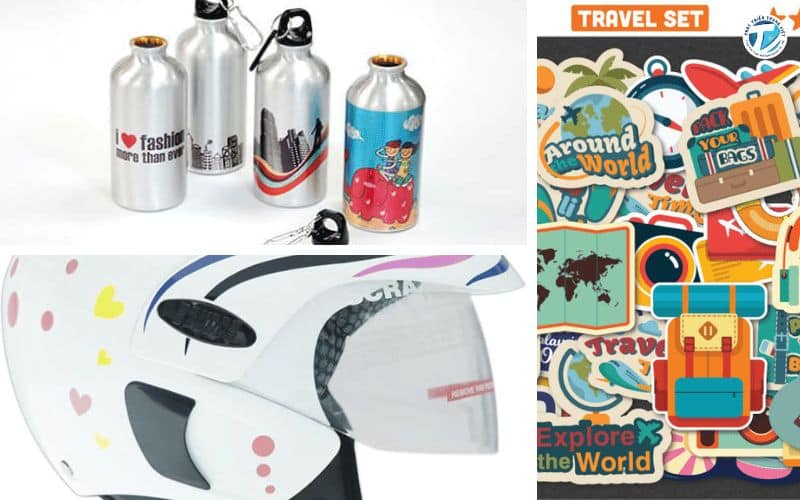 Hình ảnh dán decal trượt nước lên các bề mặt